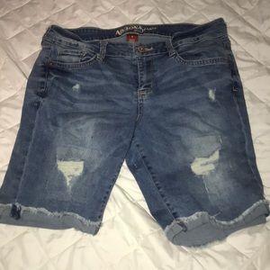 Blue jean shorts